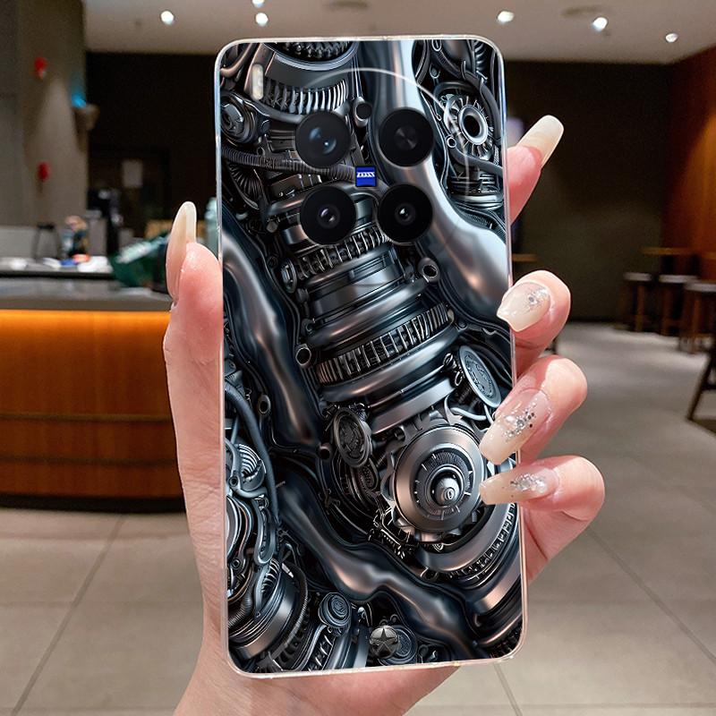 Trendy Fashion Erupting Volcano Pattern Phone Case For Vivo X300 Pro Clear TPU Soft Cover Anti-scratch Couple Protective Shell