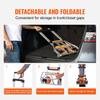 Folding Hand Truck, 275 lbs Load Capacity, Aluminum Portable Cart, Convertible Hand Truck and Dolly with Telescoping Handle and PP+TPR Wheels, Ultra