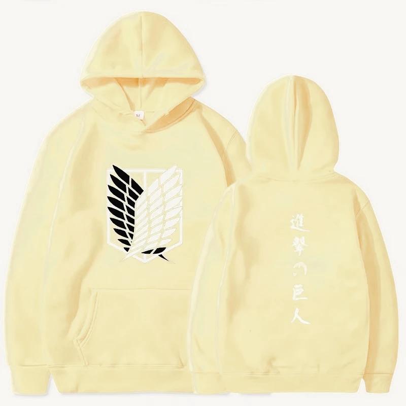 Anime Attack on Titan Freedom Tsubasa Hoodies Manga Shingeki No Kyojin Unisex Long Sleeve Tops Winter Keep Oversized Sweatshirts