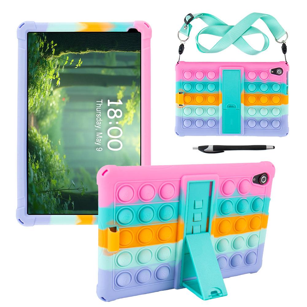 Hülle für Urao C107/Jeazans OC101/C107 Tablet 10,1 Zoll 2025, Kindersichere Weiche Silikon-Ständerabdeckung für HiGrace C107