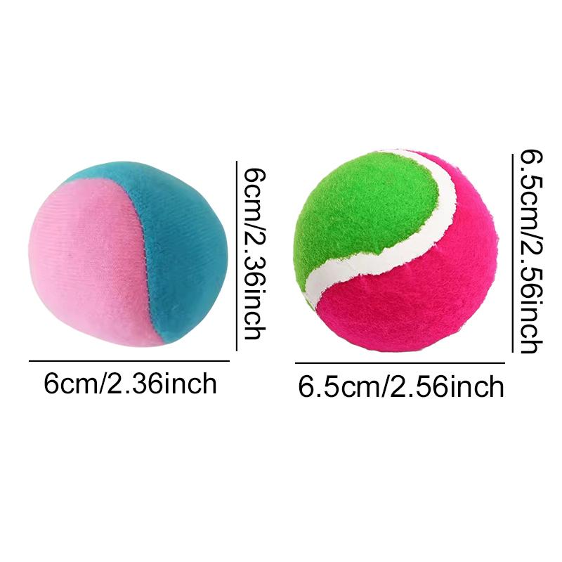 3/6PCS Sticky Ball Colorful Soft Ball Hard Ball Toss Catch Chase Game Prop Suitable for Home Park Playground PE Class Supply ZYF