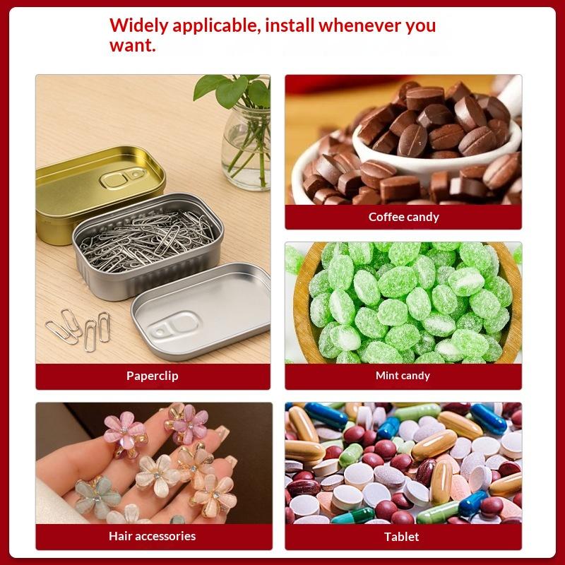 1Pcs Sardine Can Shaped Storage Tin Box Portable Tinplate Material Sealed Jar With Lid For Storing Small Items Household Goods