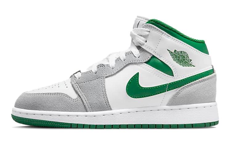 Jordan 1 Mid SE Белый Сосново-зеленый Дымчато-серый GS DC7248-103 39