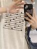 Women's Heavyweight Cotton Printed Short-Sleeve T-Shirt - 2025 Summer Collection, American Straight Shoulder, Loose Fit
