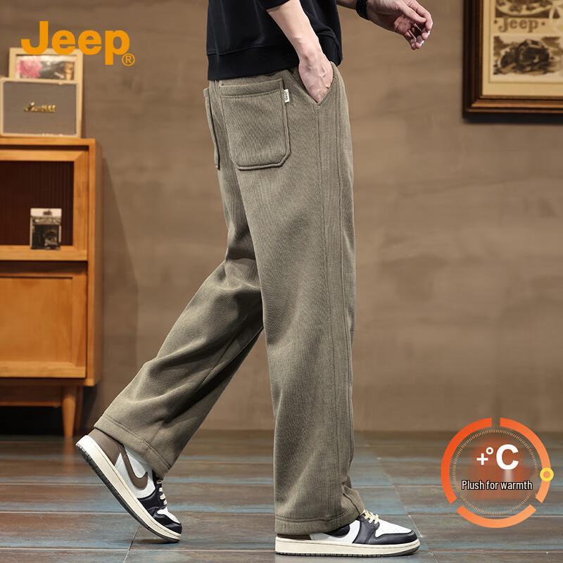 Jeep Men's Plush-Lined Straight-Leg Casual & Sport Pants