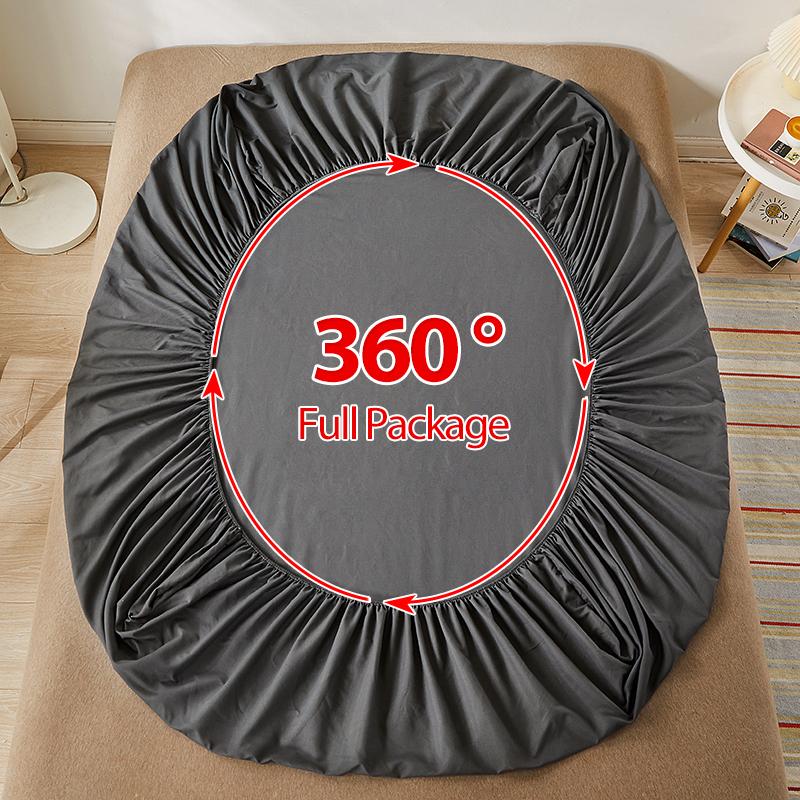 Cotton Fitted Sheet With Elastic Bands Non Slip Adjustable Mattress Covers For Single Double King Queen Bed Cover 140/160/200CM