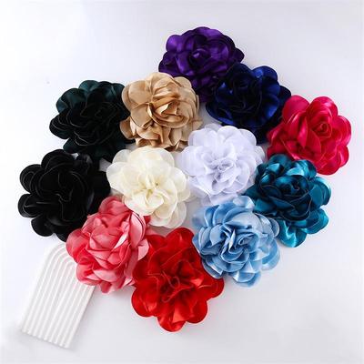 Exaggerated French Satin Fabric Flower Corsage Brooch for Women - Handmade Clothing Accessory