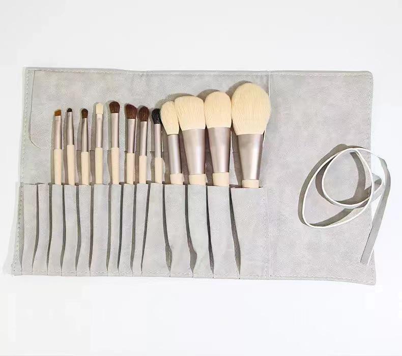 Morandi 12-teiliges Make-up-Pinselset mit weichen Tierhaaren zum Konturieren, für Lidschatten, losen Puder, Rouge und Concealer.