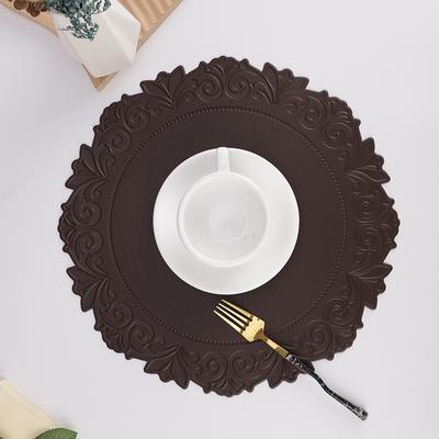 Leather Placemats Dining Table Mats Insulation Mats Home Kitchen Cartoon Japanese Style Nordic European Style Round