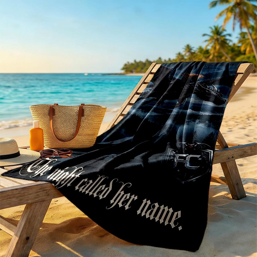 Gothic Style Beach Towel High Absorbency & Quick-Dry Comfortable Lightweight Portable for Swimming,Beach,Camping, Travel, Beach Accessories,Gym