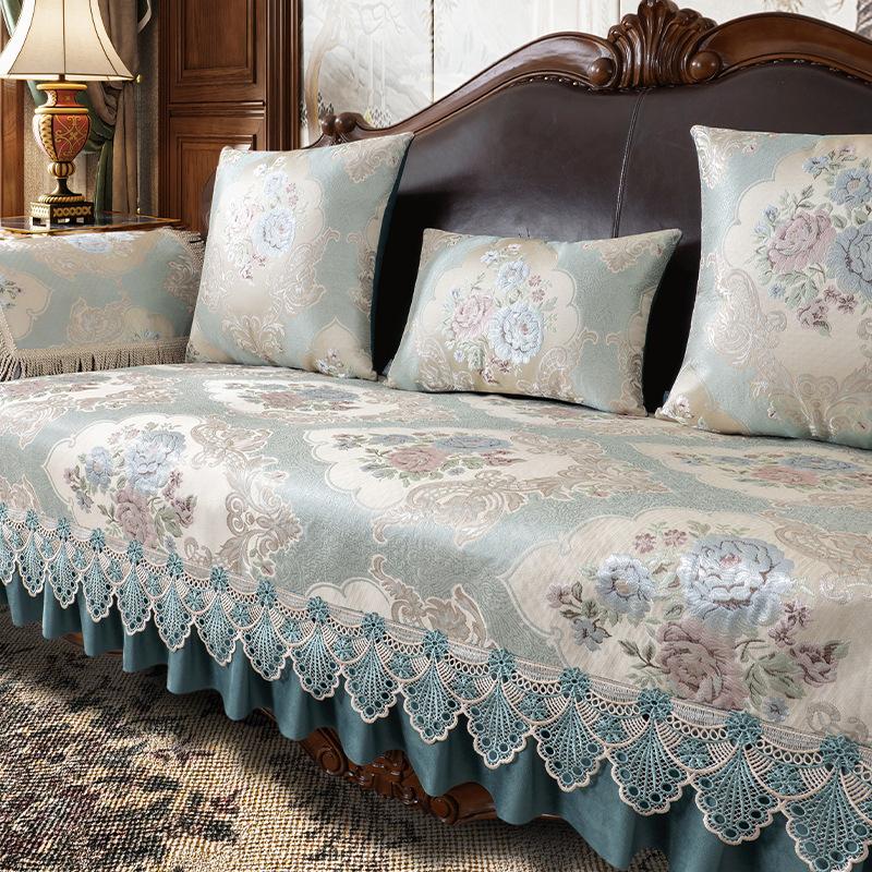 

Подушка для дивана в стиле легкой роскоши, европейская ретро-накидка на диван, подушка для дивана, декоративная подушка, подушка для сиденья, грязеотталкивающая ткань, нескользящая накидка на диван 70*70cm