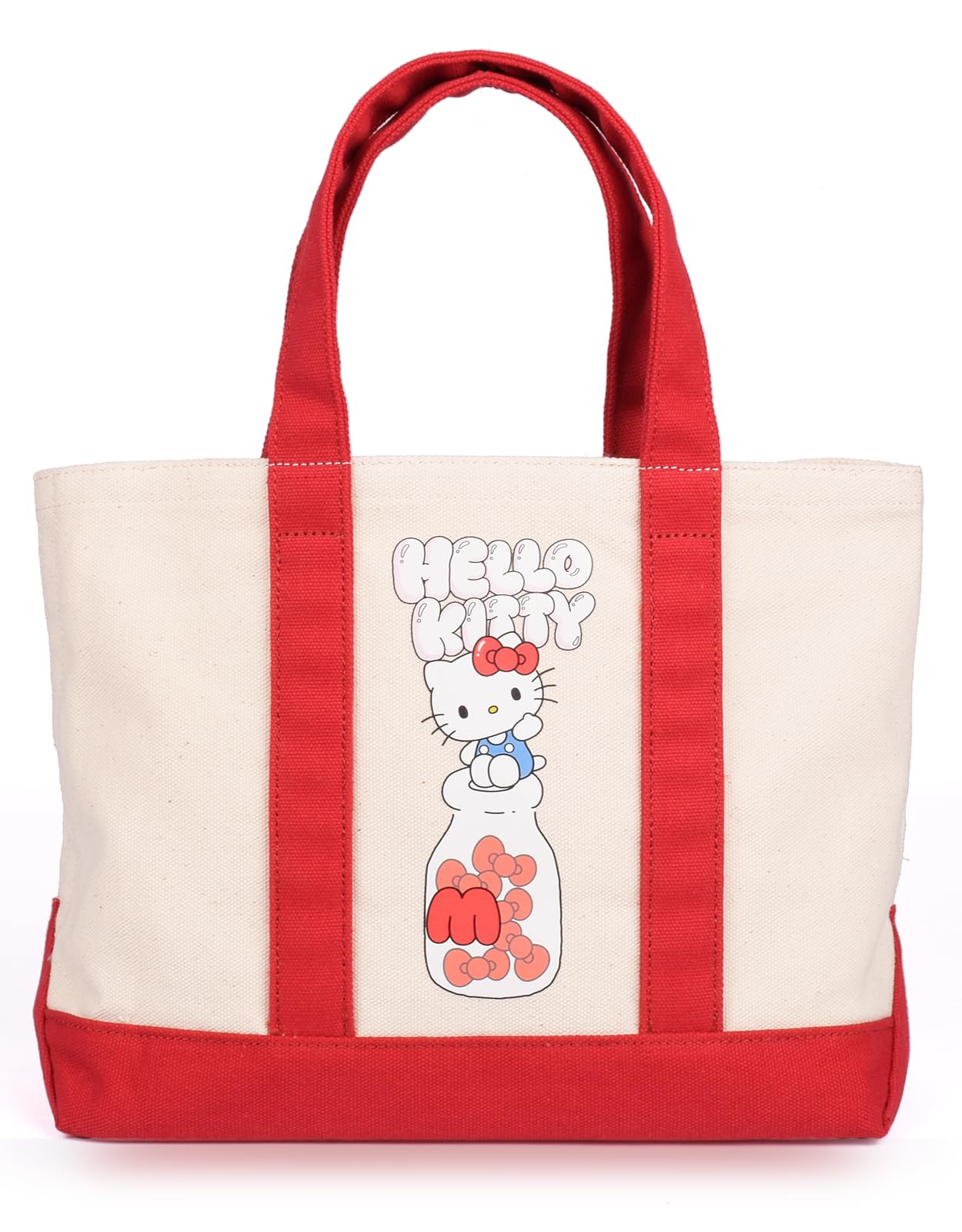

Сумка-тоут Hello Kitty Kitty Kitty Eco Sanrio [Lelotte], Полотно, B5, Мерч, Сумка, Сумка,