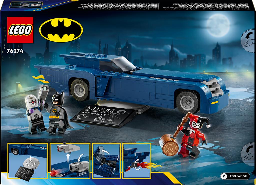 LEGO Constructor DC Comics Super Heroes – Batman In the Batmobile Vs. Harley Quinn and Mr. Freeze (76274)