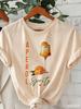 Unisexs Aperol Spritz Cocktail Graphic Casual Crew Neck Short Sleeve TShirt With Vibrant Drink Orange Design Aesthetic Clothes