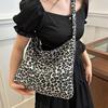 Cloth Leopard Print Crossbody Bags Retro Messenger Bag Vintage Shoulder Bag  Outdoor