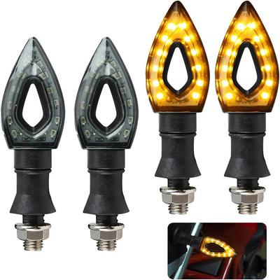 4 szt. Uniwersalny 12 V LED Mini Kierunkowskaz Motocyklowy, Mikro Kierunkowskaz, Bursztynowy, Wodoodporny Wskaźnik Światła Dziennego, do Motocykla Drogowego, Skutera Moped