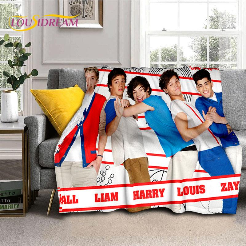 2025 Rock-One Direction Combinatio 1D Star Soft Blanket,Soft Throw Blanket for Home Bedroom Bed Sofa Picnic Travel Cover Gift