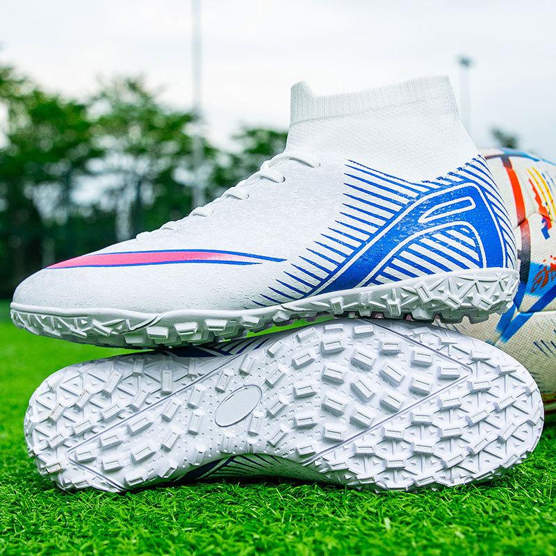 New high-top football shoes for young students, outdoor grass sports, non-slip training shoes for men and women, falcon generation