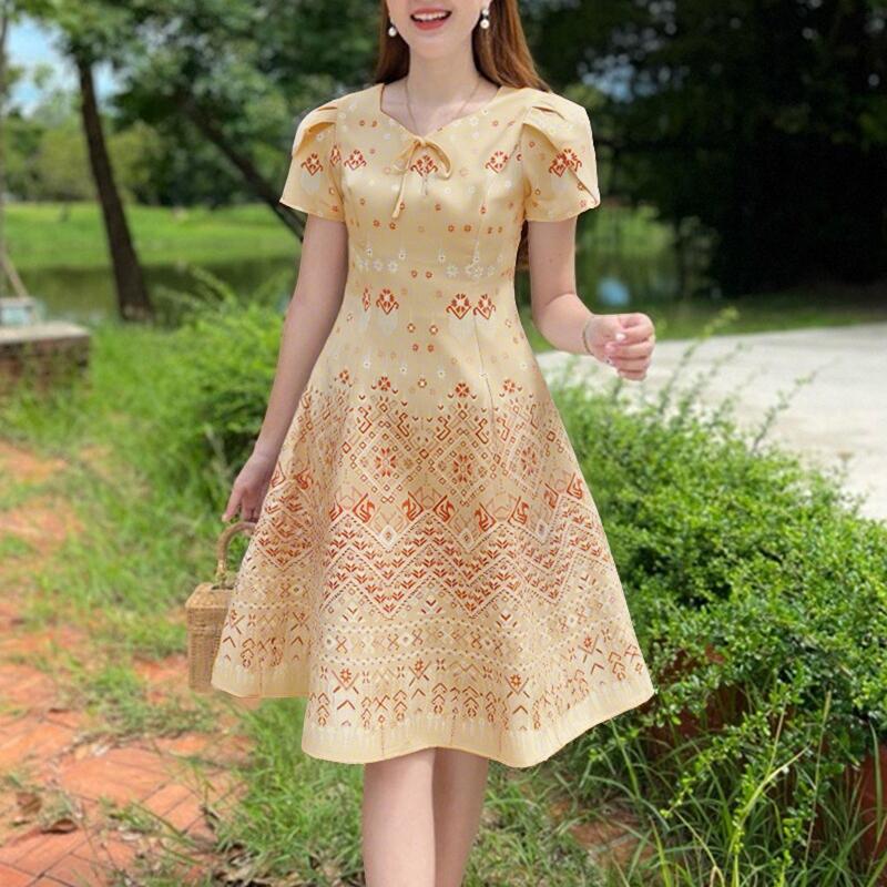 

ZANZEA Жіноча повсякденна літня сукня з короткими рукавами та круглим вирізом S