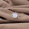 Milky Opal Gemstone Jewelry, Handmade Silver Beautiful Ring, 925 Solid Sterling Silver Jewelry, Meditation Ring Gift For Grandma