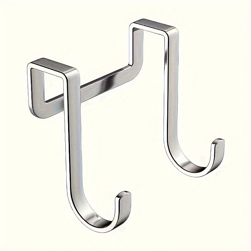 Heavy Duty Double S-Shaped Hooks | Easy-Install Rust-Resistant Polished Wall Hooks for Kitchen & Living Room, Multi-Purpose Home Storage Solution