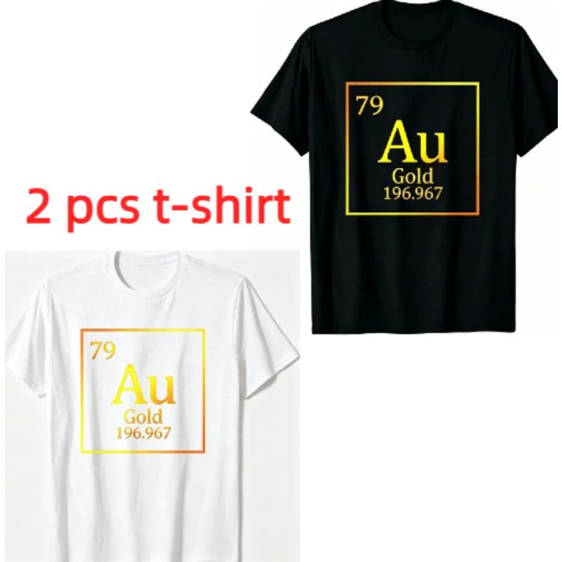 Fashion Numbers and Letters Print Men's T-Shirts Summer Fashion Street Outdoor Casual T-shirt Tops for Men's and Women's Tees Top