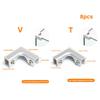8pcs Tile Connection Clamps Tile Fastening Clip Glass Clip for Simple & Stable Tile Fitting in Living Rooms & Bathrooms
