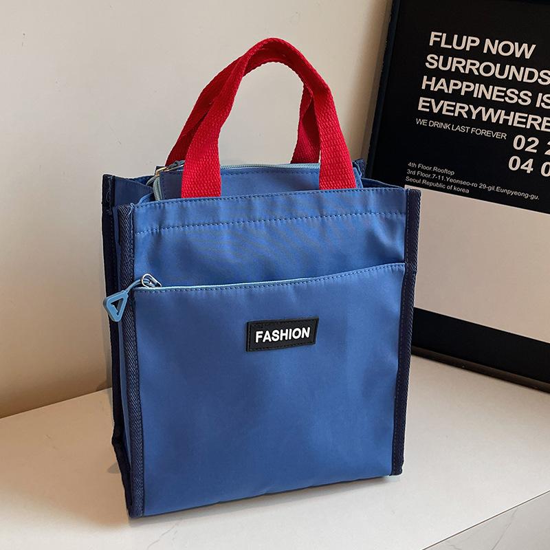 Textbook Handbag Casual Simple Canvas Bag Commuting Tote Bag Handbag Large Capacity File Bag