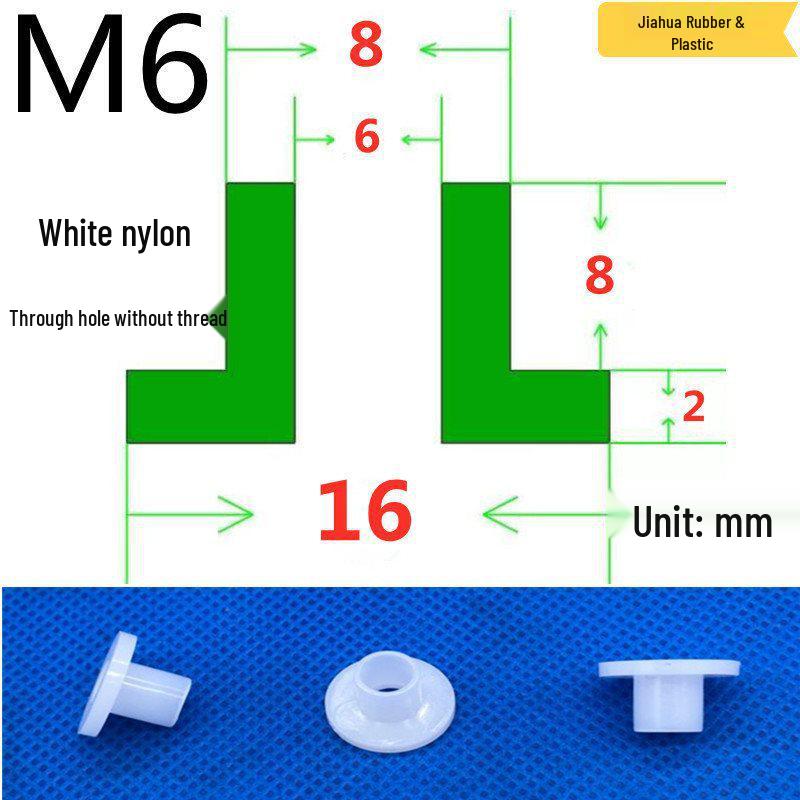 T-förmige Nylon-Dichtungsscheibe M3-M35 Gewinde Isolierabstandshalter