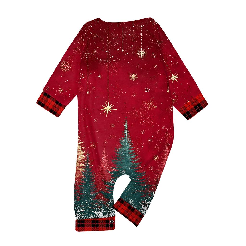 Christmas Prints Family Matching Long Sleeve Tops+Pants Set Family Matching Sets