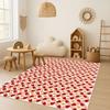 Modern Red and Yellow Textured Children's Rug 120x170