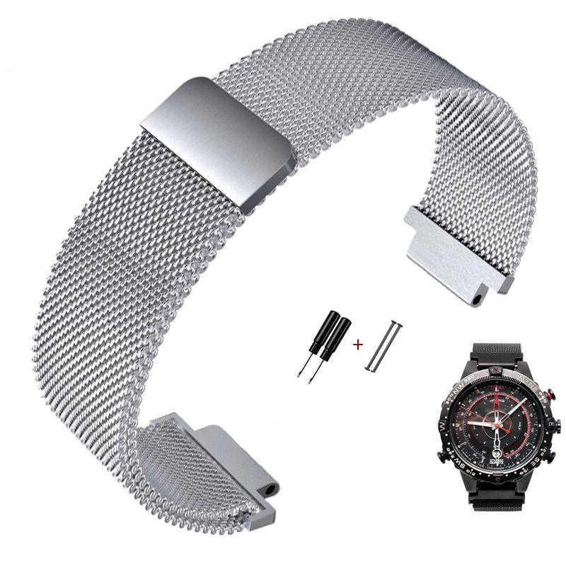 

24*16мм Концевое звено из нержавеющей стали Ремешок для часов для мужских TIMEX T2N720 T2N721 TW2R55500 Ремешок для часов Серебристый Черный Металлический браслет РЕМЕШОК 22mm-15mm