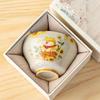 Grass And Wood Ash Cute National Tide Wind Rich Dog Large Master Cup Single Cup Ceramic Household Teacup Women'S Tea Kung Fu Tea Set