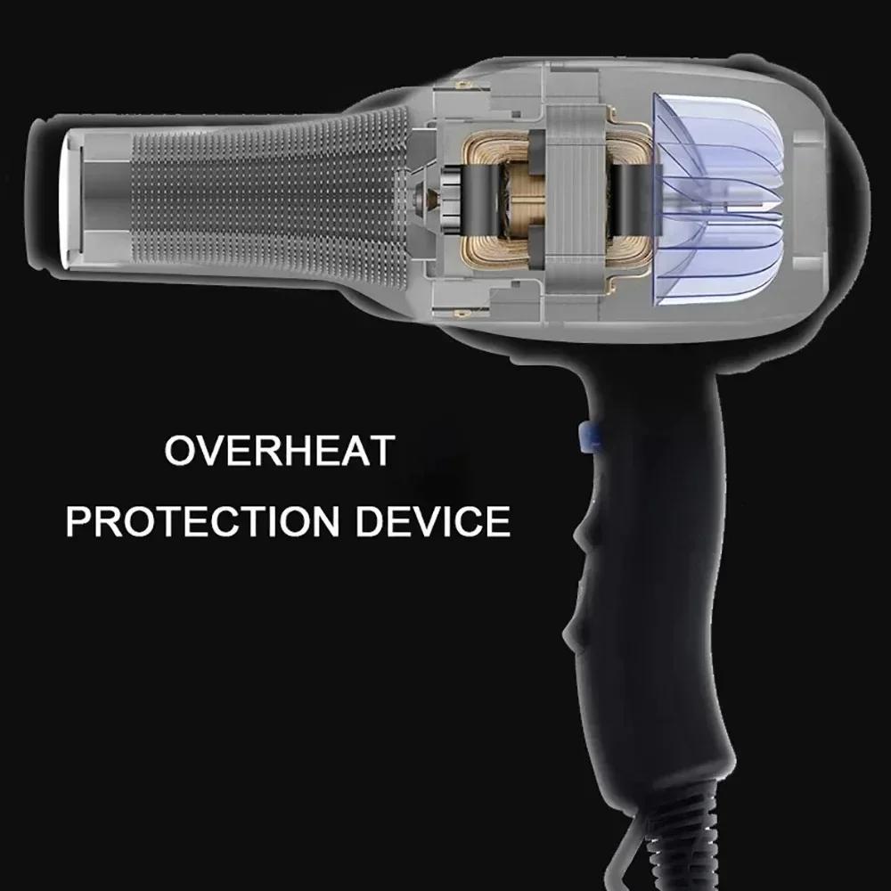 220V Professional 17000RPM Powerful Blow Dryer Ionic Hair Dryer Fast Drying Negative Ions Barber/Salon Styling Tools Hair Care