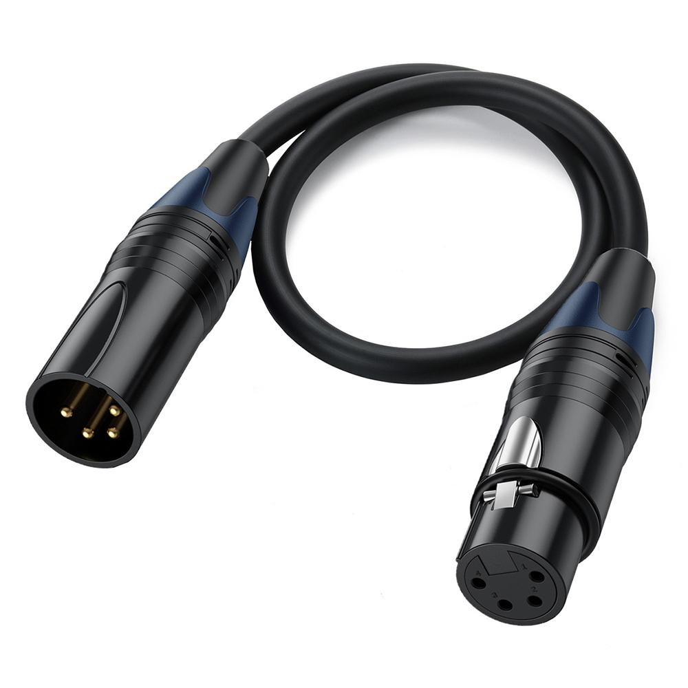 

JUNSUNMAY 0.5m XLR Cable 4-Pin Male to Female Audio Adapter Extension Cord for Video Cameras/Stage Lights/Mixers Type A
