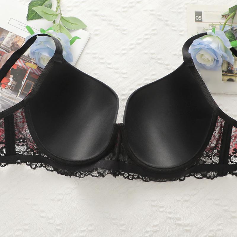 Europäischer und Amerikanischer Sexy Spitzen-Push-up-BH in Übergröße für Frauen mit großen Brüsten