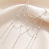 Zircon Bridal Head Chain Hollow Headpiece Tassel Hair Chain Pearl Headpiece  Festival