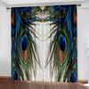 Peacock Feathers Print Curtains Suitable Bedroom Living Room Kitchen Decoration Home Window Set Of 2 Made Polyester Great Decor