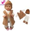 Boneca Nenuco de 16 Polegadas Colete de Lã de Inverno Ropa Y Su Hermanita 40cm Roupas para Bonecas Bebê