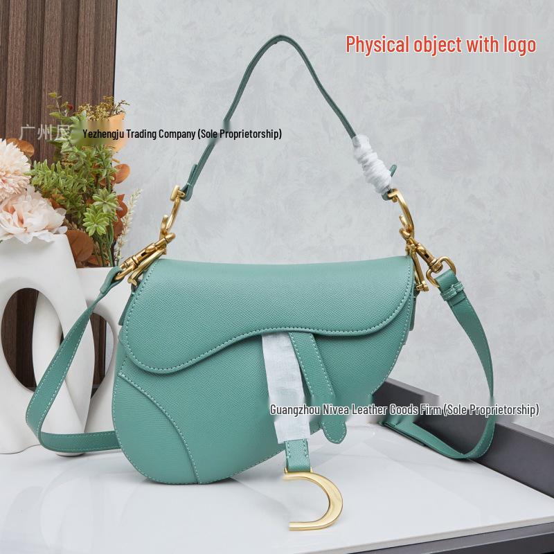 Women's Crossbody Saddle Bag with Vintage Floral Embroidery