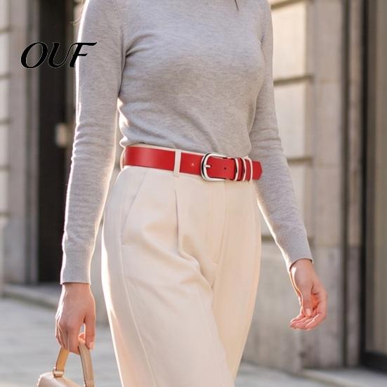 Solid Color Belts for Coats Leopard Print Waist Belt, Women Faux Leather Belt with Pin Daily Wear Cinching Buckle, Stylish Jeans Shirts Dresses