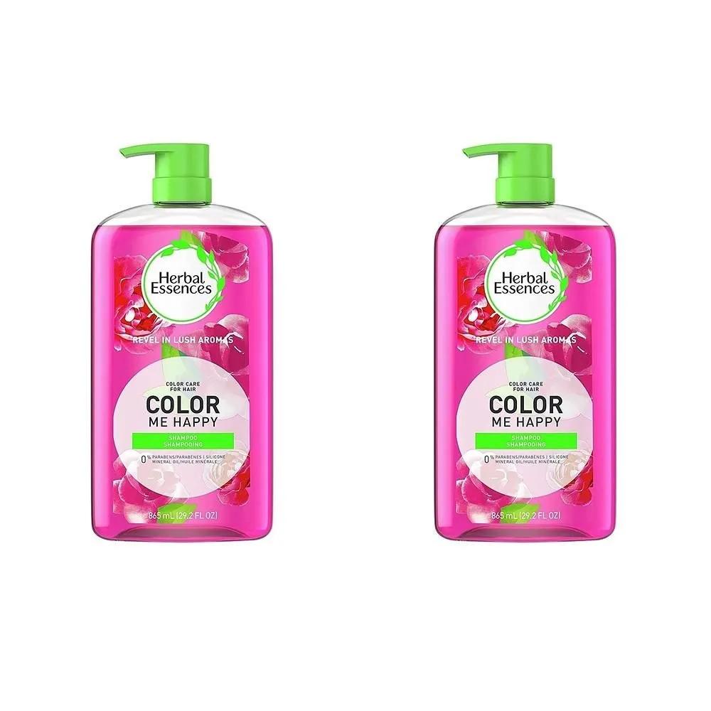 Шампунь Herbal Essences 865 мл 2 шт. Color Me Happy Шампунь Herbal Essences для окрашенных волос, без парабенов, Цвет