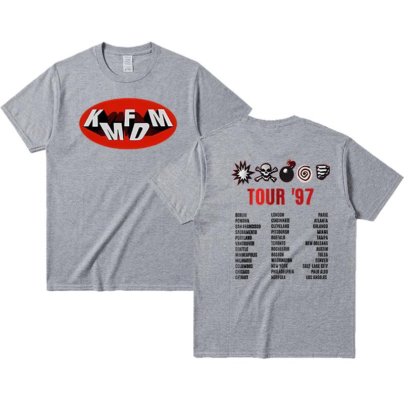 

Rock Band Kmfdm Printed Summer T-Shirt Trend Loose Casual Cotton Crew Neck Short Sleeve Unisex 100% Cotton 3XL