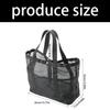 Multiple Compartment Swimming Gear Planner With Wide Padded Pulls Large Capacity Impermeable PVC Net Storage Bag For Pool Beach Travel