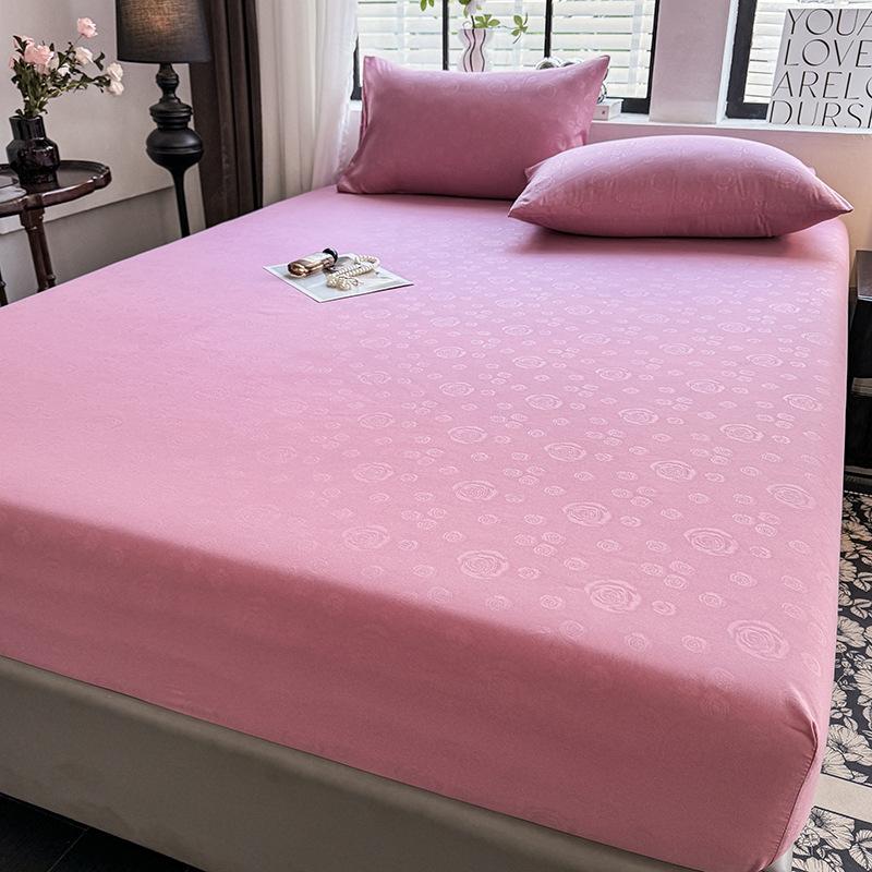 The New Skin-friendly Brushed Fitted Sheet All-inclusive Bed Cover Supports Washing