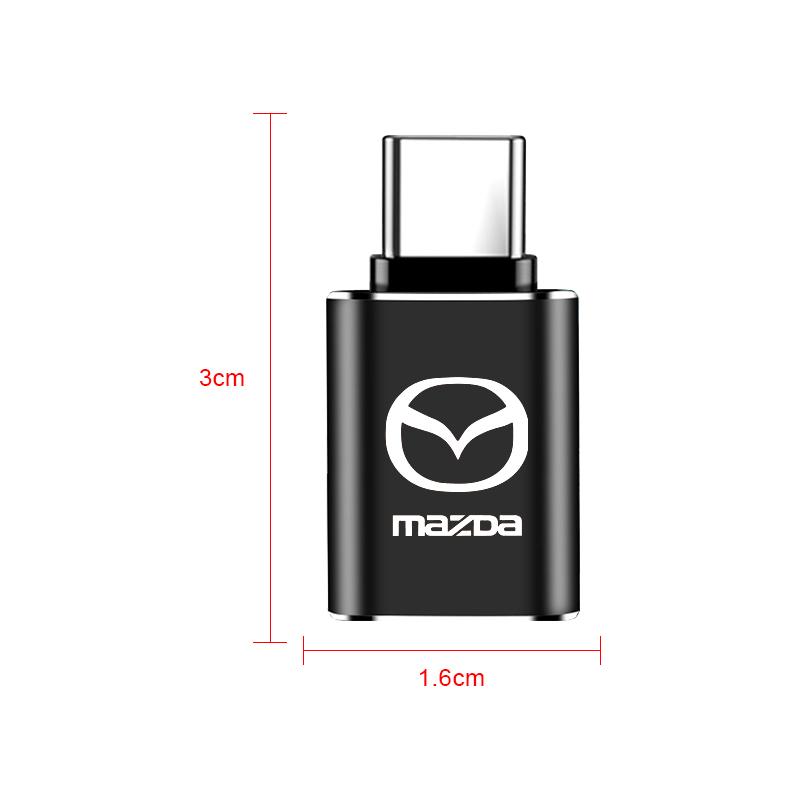 1 Stück Auto USB Typ C Kabel Konverter Ladeadapter Autozubehör Für Mazda 3 6 CX5 2 CX3 CX9 MX5 RX8 Axela Demio MS CX5 2 Axela Demio Atenza MS GH