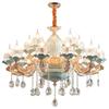 Glass Crystals For Chandeliers Green Ceramic Chandeliers Zinc Alloy Gold Living Room Lighting Dining Room Crystal Chandeliers