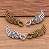 Retro Alloy Wing Pendant for DIY Jewelry, 24x10mm, 1262