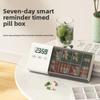Clock Smart Medicine Box High Capacity Electronic Medicine Organizer  Travel Use