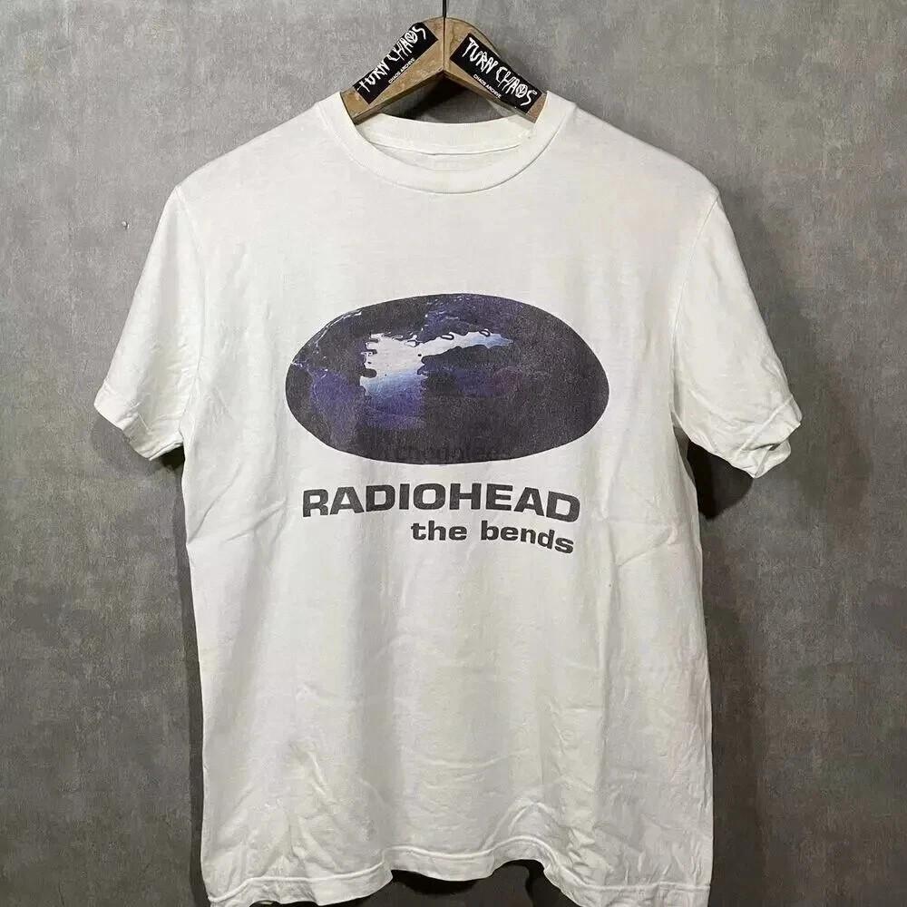 редко !Группа Radiohead The Bends Хлопковая Белая Унисекс Футболка Репринт S-5XL горячая новая Унисекс Футболка M